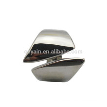 Hochwertiger Edelstahl-Silber-Stulpe-Ring für Männer